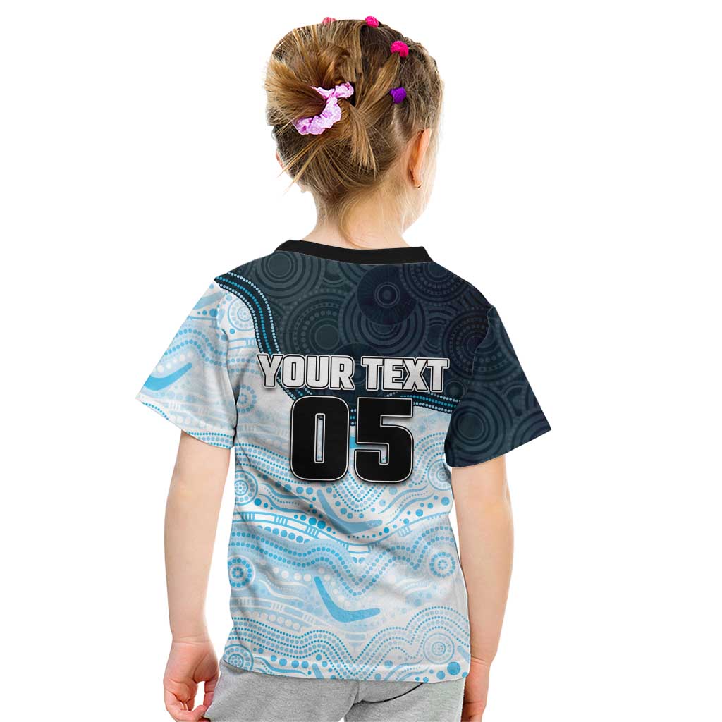Custom Sharks Kid T Shirt Fish Mascot With Aboriginal Indigenous