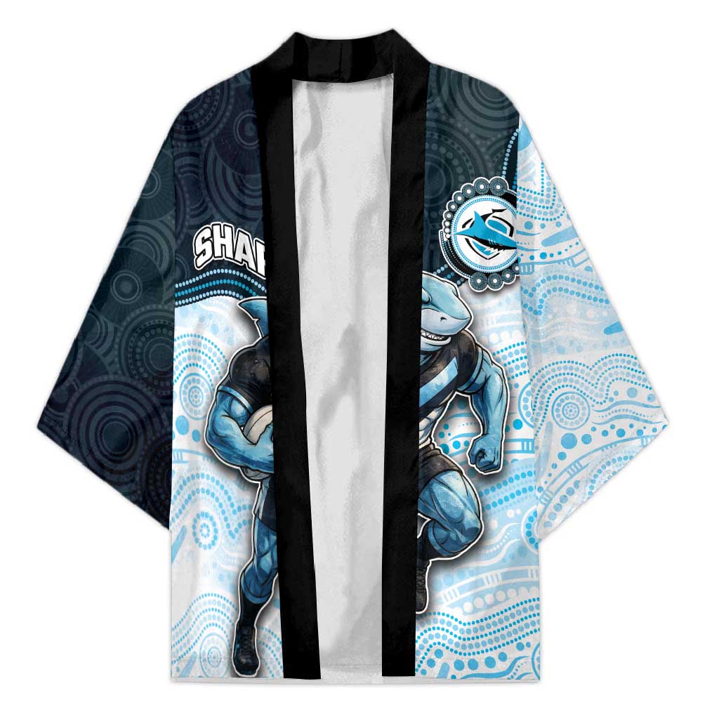 Custom Sharks Kimono Fish Mascot With Aboriginal Indigenous