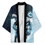 Custom Sharks Kimono Fish Mascot With Aboriginal Indigenous