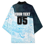 Custom Sharks Kimono Fish Mascot With Aboriginal Indigenous