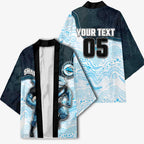 Custom Sharks Kimono Fish Mascot With Aboriginal Indigenous