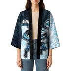 Custom Sharks Kimono Fish Mascot With Aboriginal Indigenous