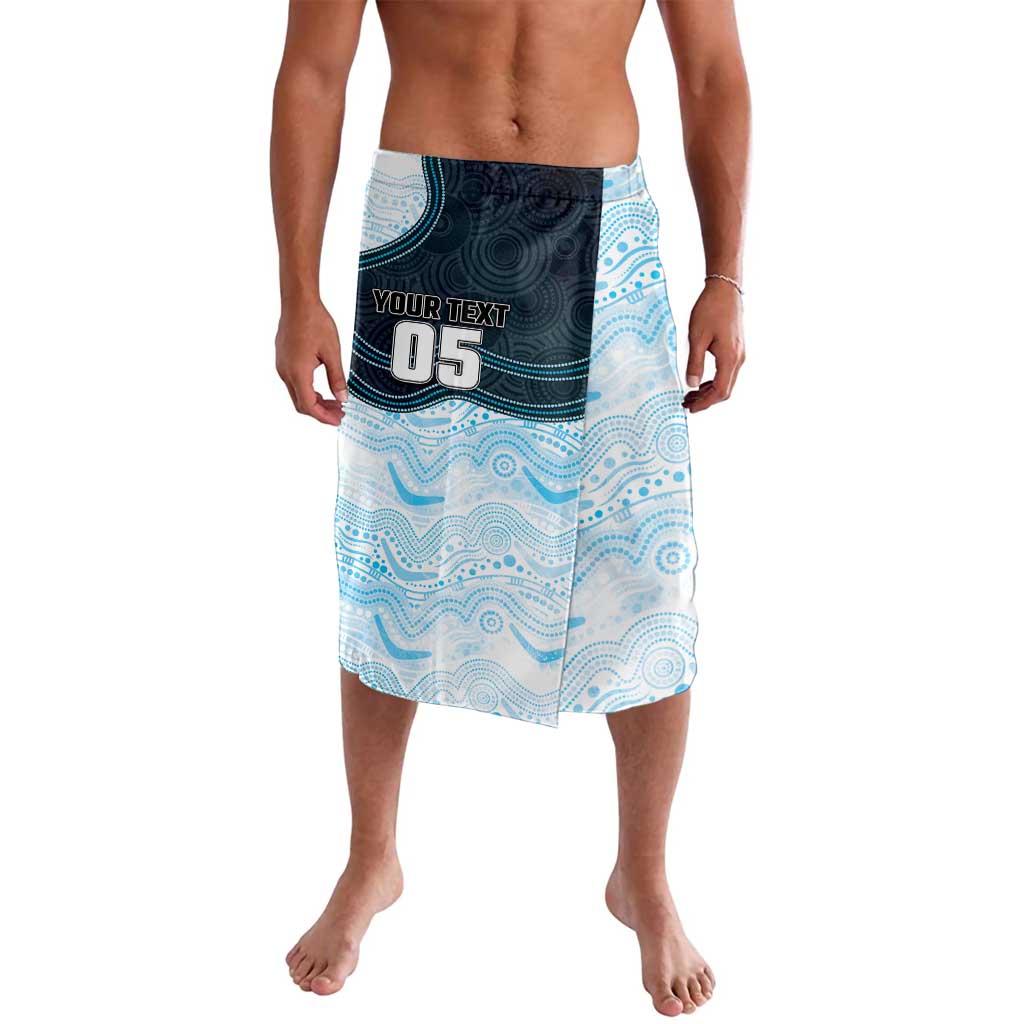 Custom Sharks Lavalava Fish Mascot With Aboriginal Indigenous