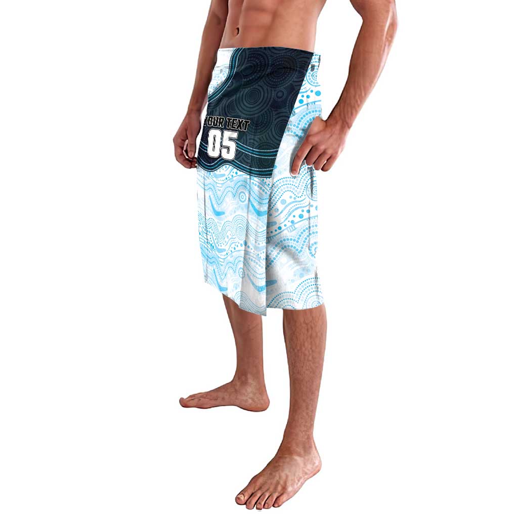 Custom Sharks Lavalava Fish Mascot With Aboriginal Indigenous