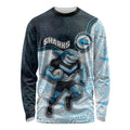 Custom Sharks Long Sleeve Shirt Fish Mascot With Aboriginal Indigenous