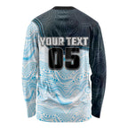 Custom Sharks Long Sleeve Shirt Fish Mascot With Aboriginal Indigenous