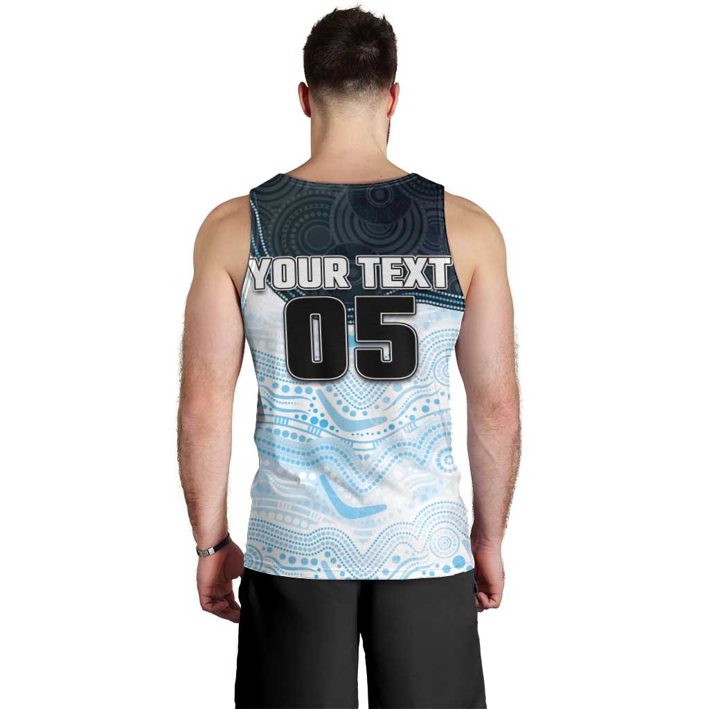 Custom Sharks Men Tank Top Fish Mascot With Aboriginal Indigenous