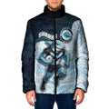 Custom Sharks Padded Jacket Fish Mascot With Aboriginal Indigenous