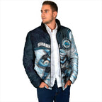 Custom Sharks Padded Jacket Fish Mascot With Aboriginal Indigenous
