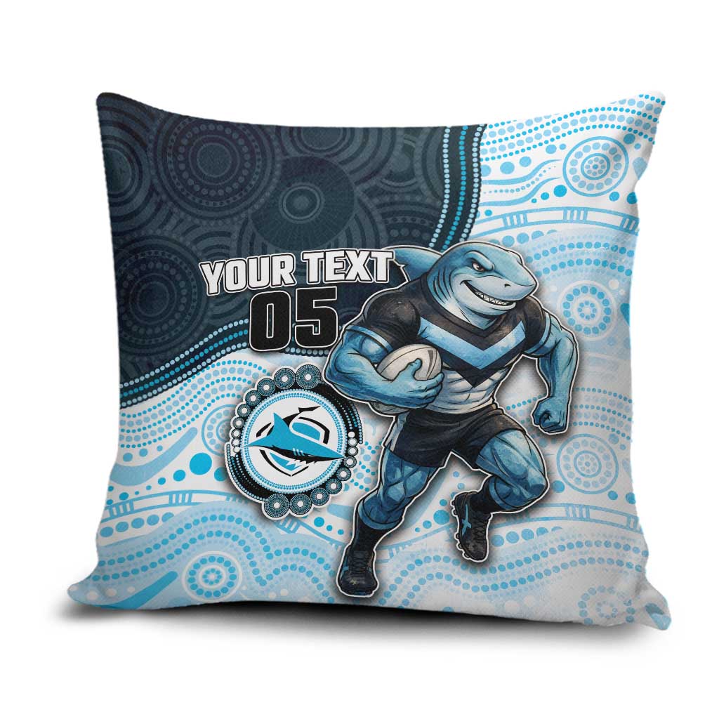 Custom Sharks Pillow Cover Fish Mascot With Aboriginal Indigenous