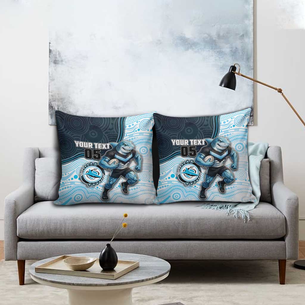Custom Sharks Pillow Cover Fish Mascot With Aboriginal Indigenous
