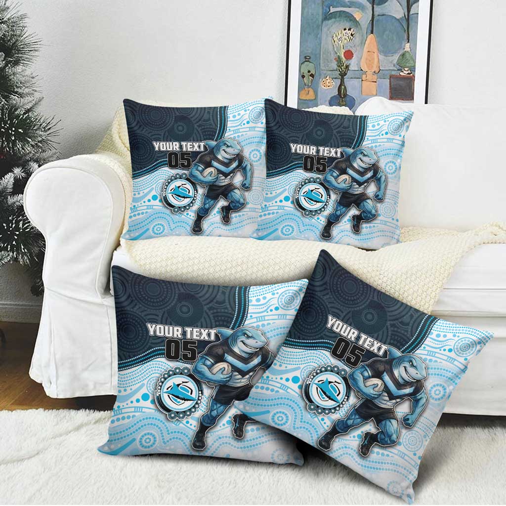 Custom Sharks Pillow Cover Fish Mascot With Aboriginal Indigenous