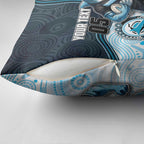 Custom Sharks Pillow Cover Fish Mascot With Aboriginal Indigenous