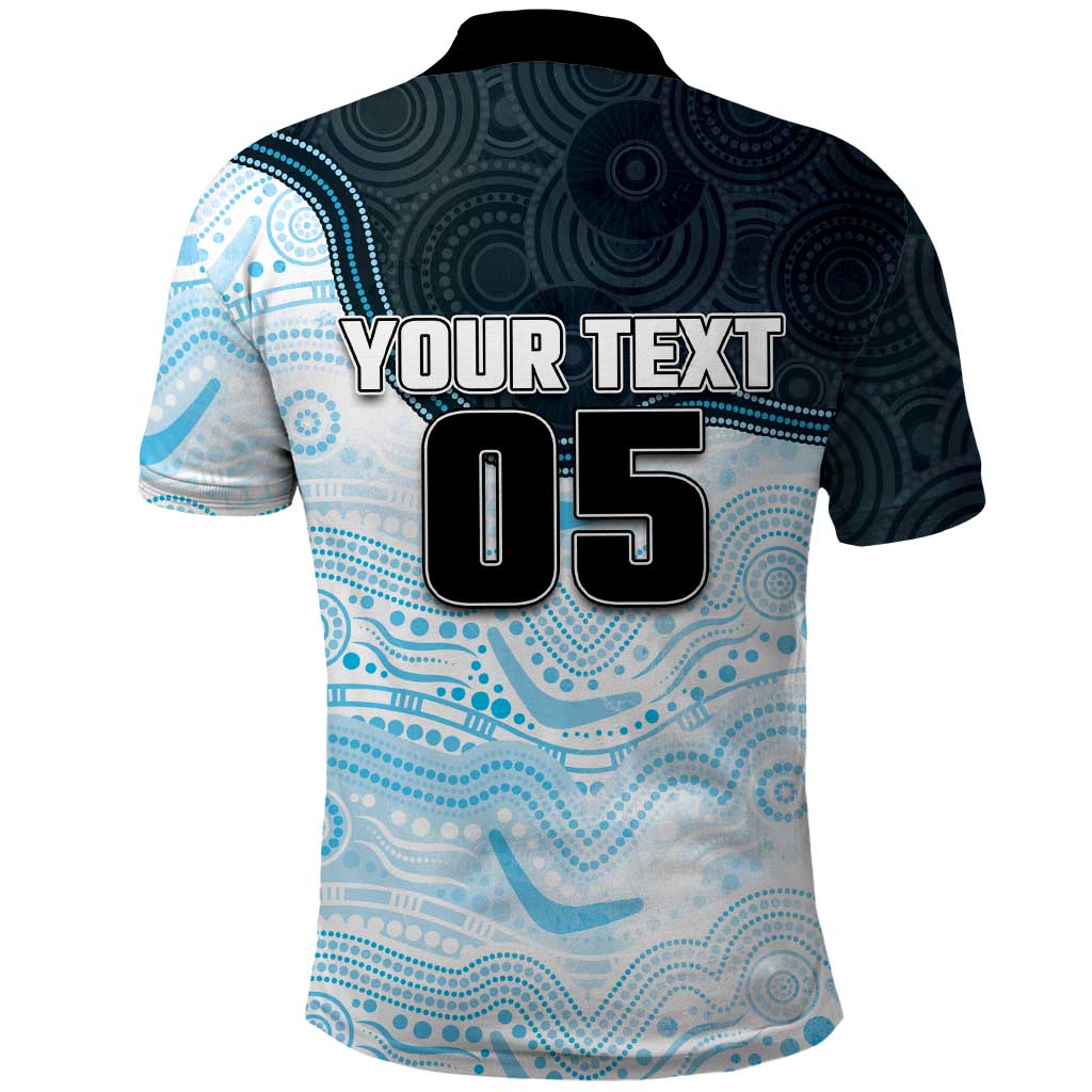 Custom Sharks Polo Shirt Fish Mascot With Aboriginal Indigenous
