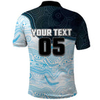 Custom Sharks Polo Shirt Fish Mascot With Aboriginal Indigenous