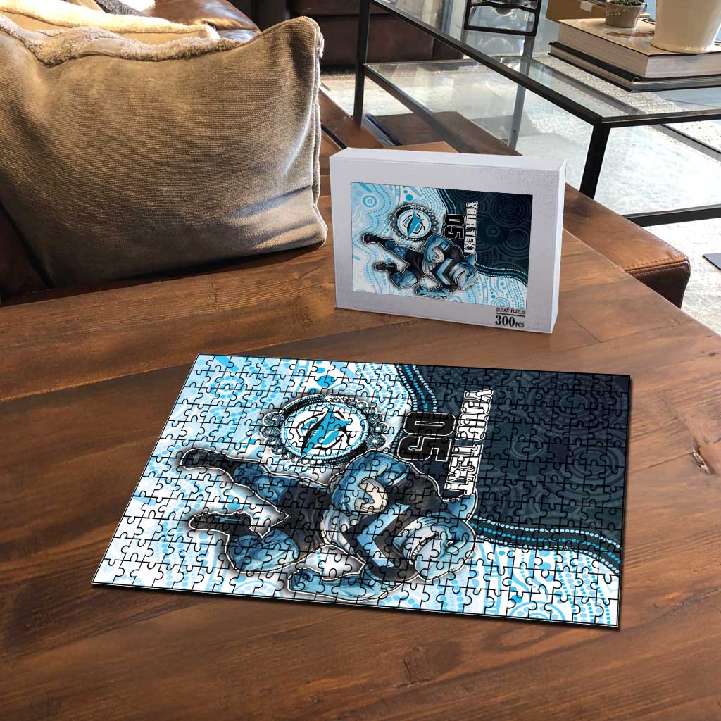 Custom Sharks Puzzle Fish Mascot With Aboriginal Indigenous
