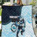 Custom Sharks Quilt Fish Mascot With Aboriginal Indigenous
