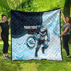 Custom Sharks Quilt Fish Mascot With Aboriginal Indigenous