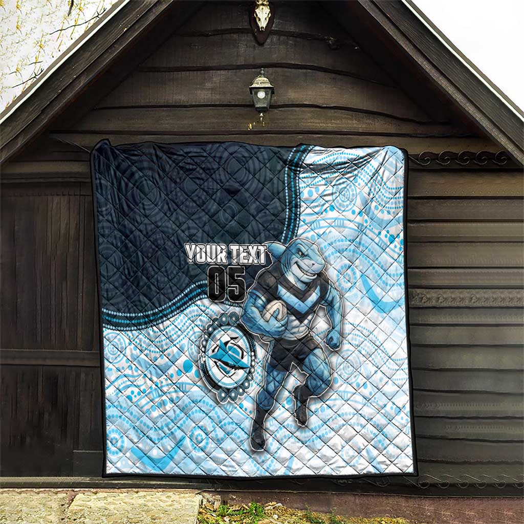 Custom Sharks Quilt Fish Mascot With Aboriginal Indigenous