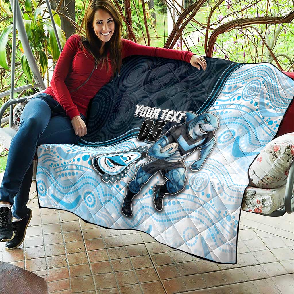 Custom Sharks Quilt Fish Mascot With Aboriginal Indigenous