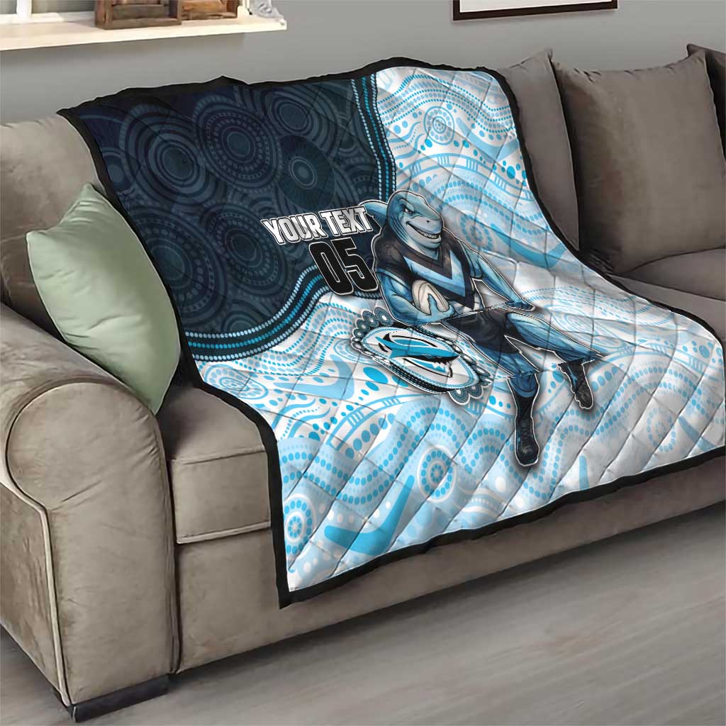 Custom Sharks Quilt Fish Mascot With Aboriginal Indigenous