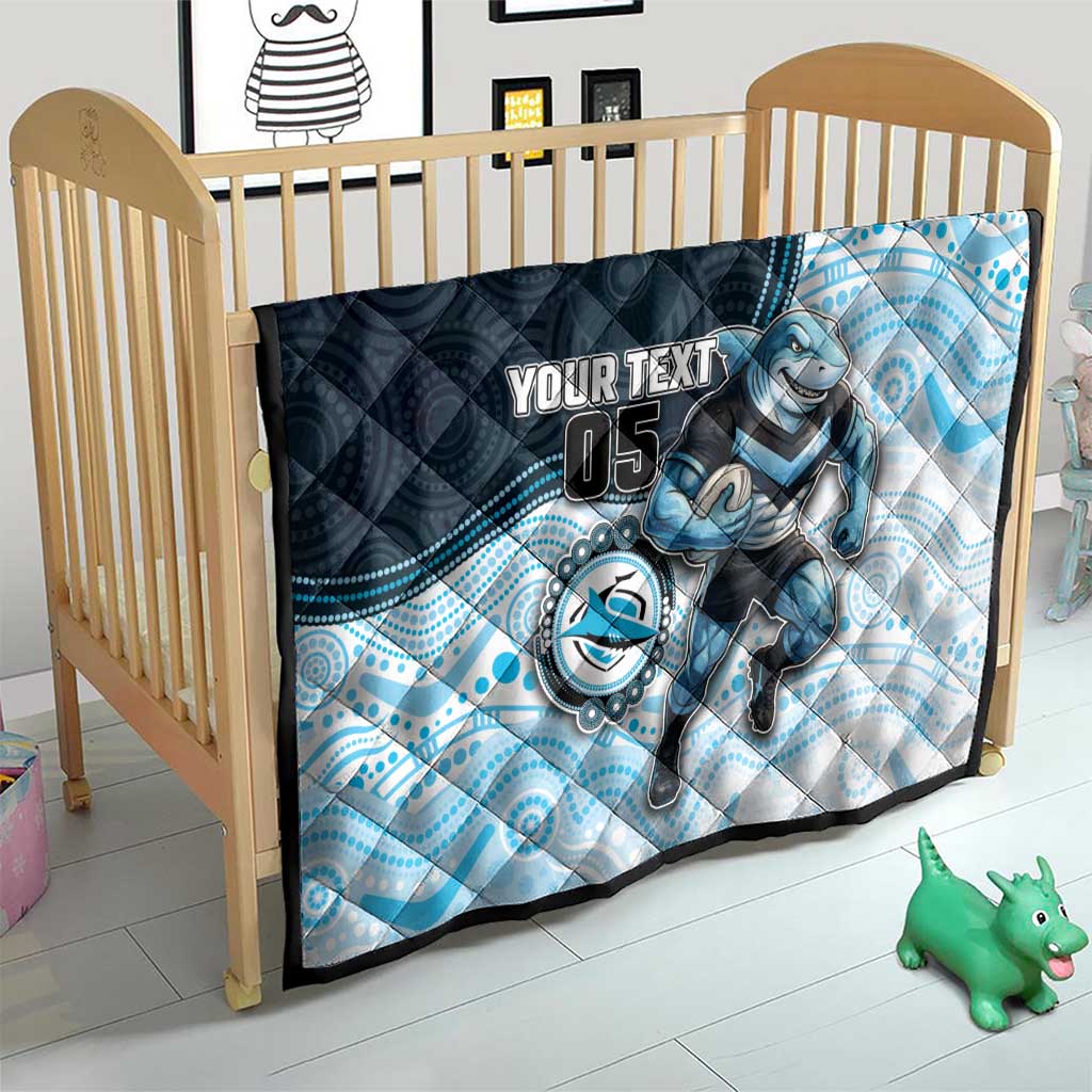 Custom Sharks Quilt Fish Mascot With Aboriginal Indigenous