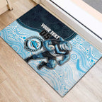 Custom Sharks Rubber Doormat Fish Mascot With Aboriginal Indigenous