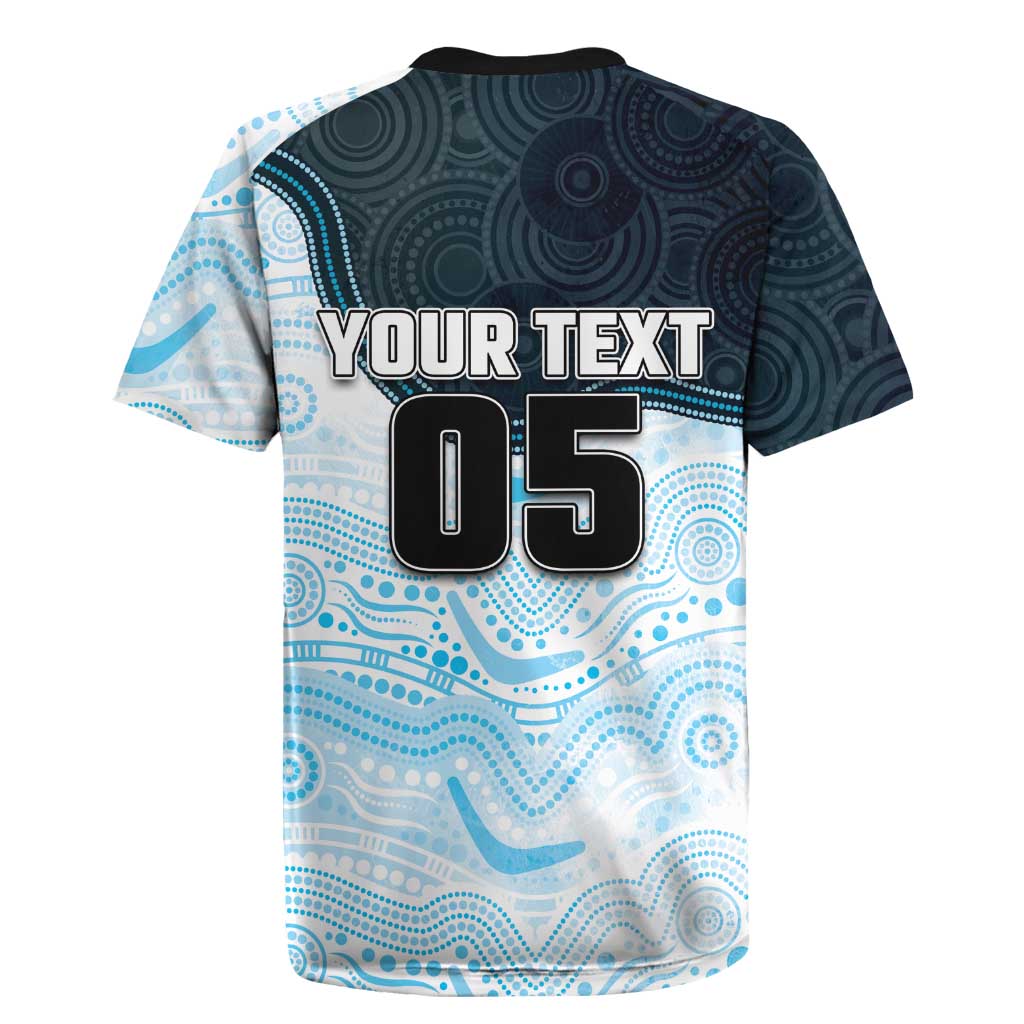 Custom Sharks Rugby Jersey Fish Mascot With Aboriginal Indigenous