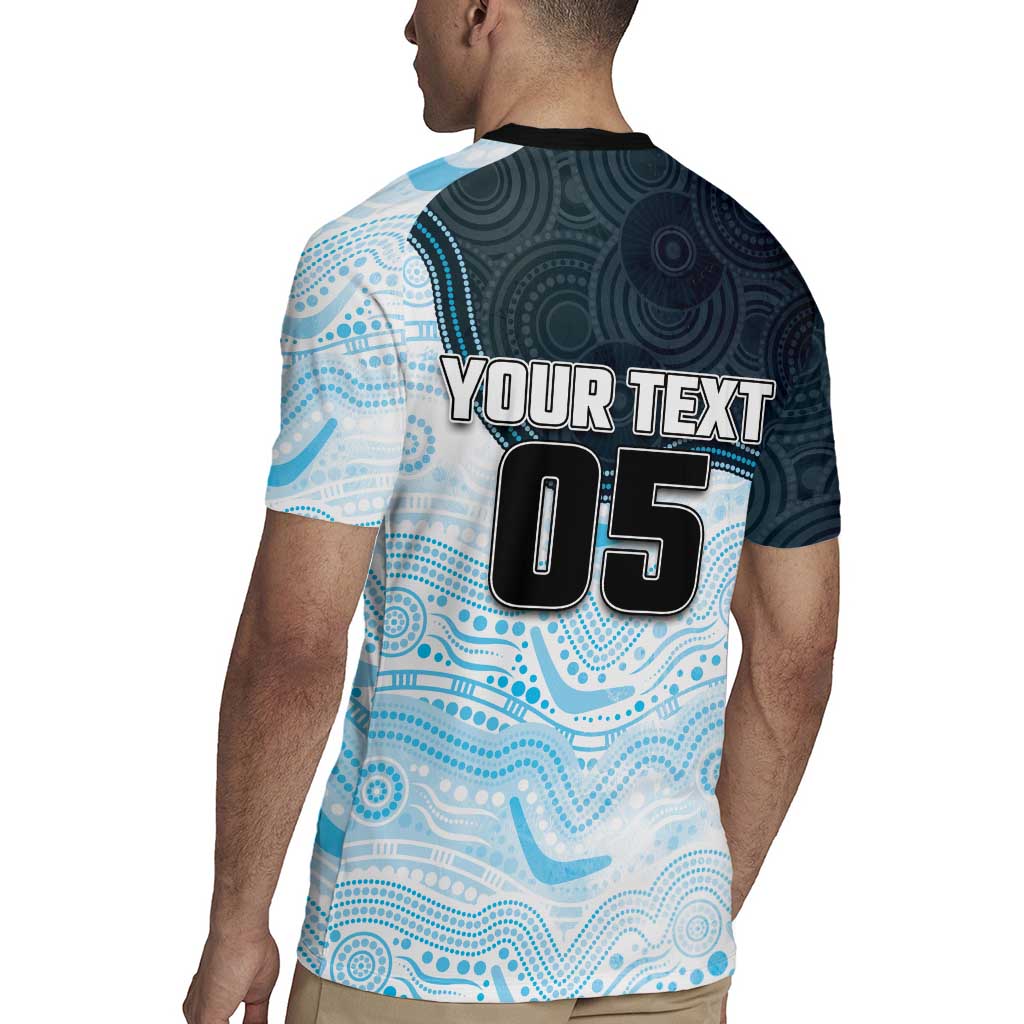 Custom Sharks Rugby Jersey Fish Mascot With Aboriginal Indigenous