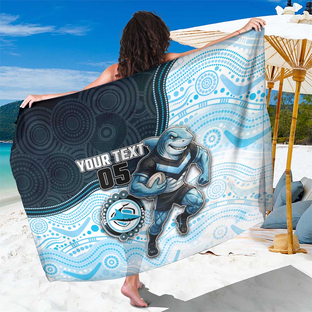 Custom Sharks Sarong Fish Mascot With Aboriginal Indigenous
