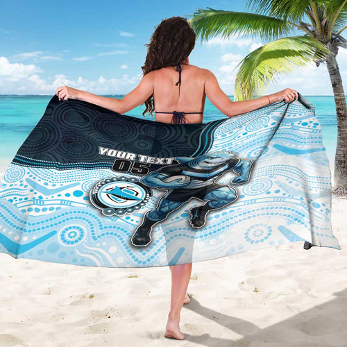 Custom Sharks Sarong Fish Mascot With Aboriginal Indigenous