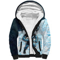Custom Sharks Sherpa Hoodie Fish Mascot With Aboriginal Indigenous
