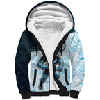 Custom Sharks Sherpa Hoodie Fish Mascot With Aboriginal Indigenous