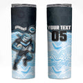 Custom Sharks Skinny Tumbler Fish Mascot With Aboriginal Indigenous