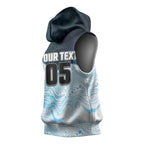 Custom Sharks Sleeveless Hoodie Fish Mascot With Aboriginal Indigenous