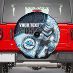 Custom Sharks Spare Tire Cover Fish Mascot With Aboriginal Indigenous