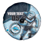 Custom Sharks Spare Tire Cover Fish Mascot With Aboriginal Indigenous