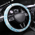 Sharks Steering Wheel Cover Fish Mascot With Aboriginal Indigenous