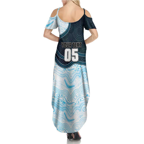 Custom Sharks Summer Maxi Dress Fish Mascot With Aboriginal Indigenous