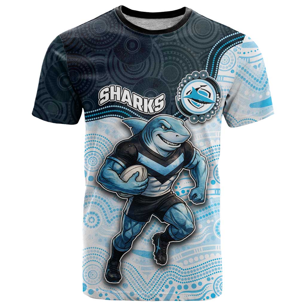 Custom Sharks T Shirt Fish Mascot With Aboriginal Indigenous