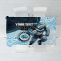 Custom Sharks Tablecloth Fish Mascot With Aboriginal Indigenous