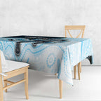 Custom Sharks Tablecloth Fish Mascot With Aboriginal Indigenous