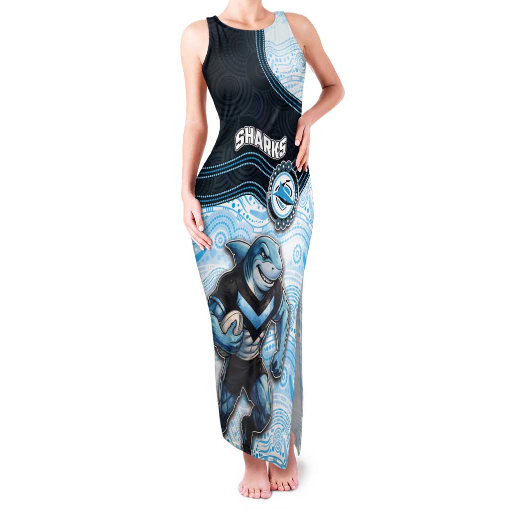 Custom Sharks Tank Maxi Dress Fish Mascot With Aboriginal Indigenous