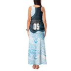 Custom Sharks Tank Maxi Dress Fish Mascot With Aboriginal Indigenous