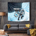 Custom Sharks Tapestry Fish Mascot With Aboriginal Indigenous
