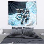Custom Sharks Tapestry Fish Mascot With Aboriginal Indigenous
