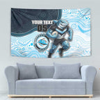 Custom Sharks Tapestry Fish Mascot With Aboriginal Indigenous