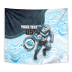 Custom Sharks Tapestry Fish Mascot With Aboriginal Indigenous