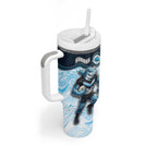 Custom Sharks Tumbler With Handle Fish Mascot With Aboriginal Indigenous