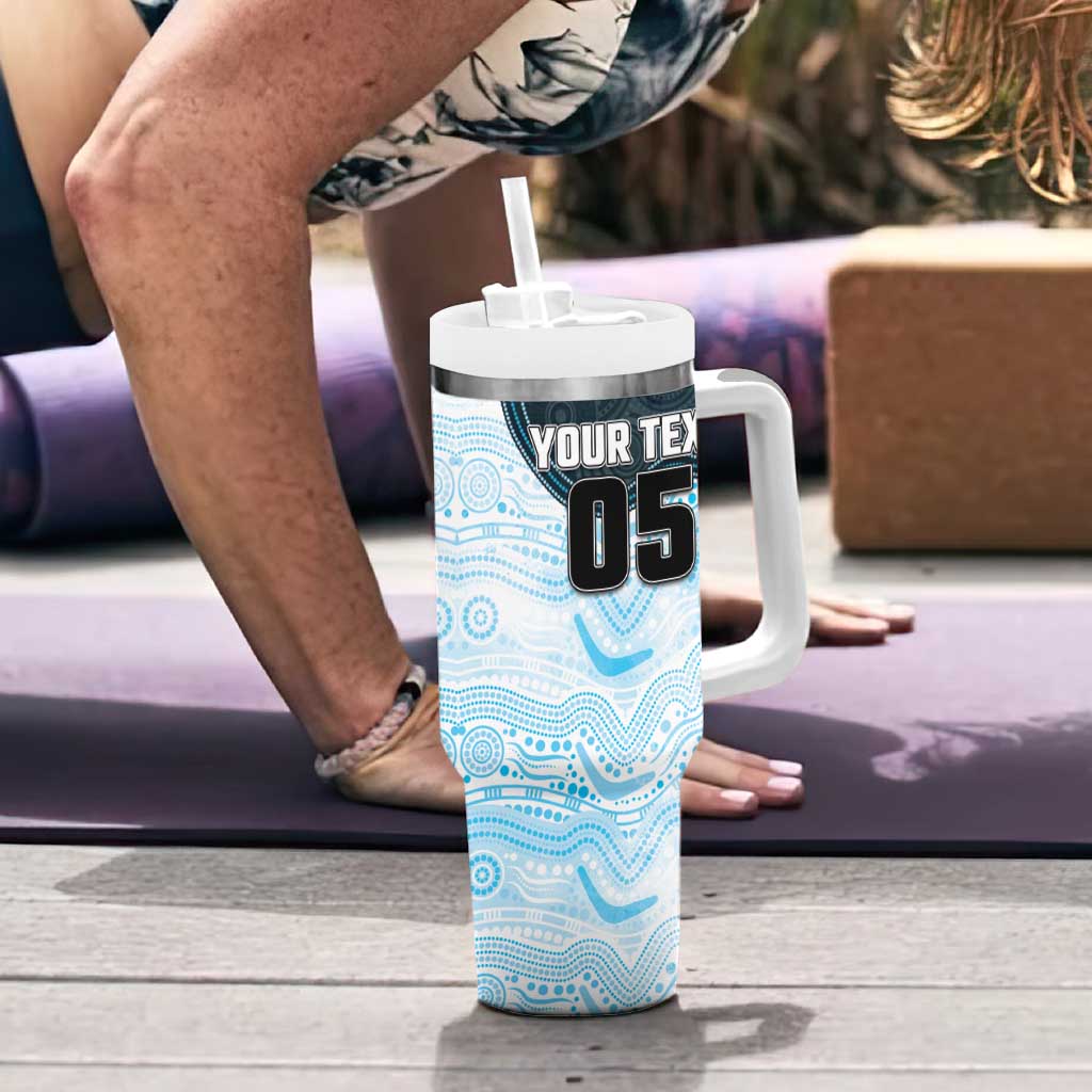Custom Sharks Tumbler With Handle Fish Mascot With Aboriginal Indigenous